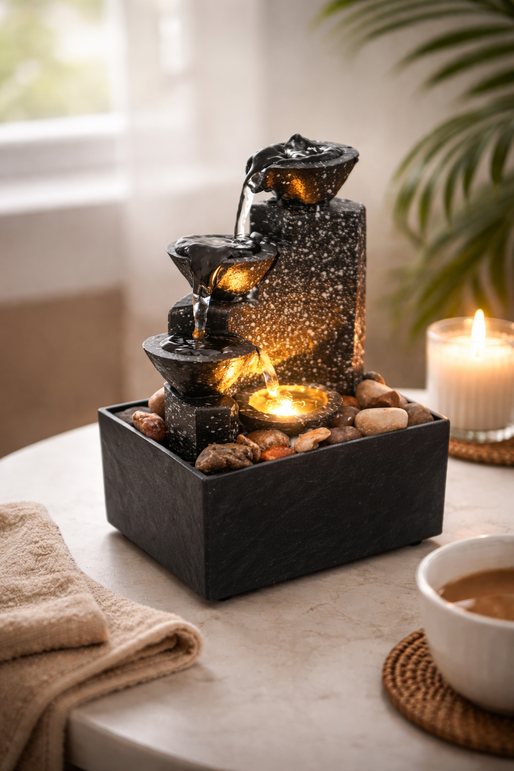Zen Flow Fountain - Relaxing Waterfall Decor