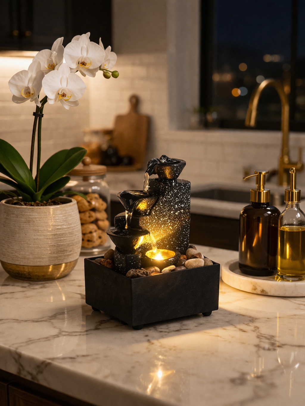 Zen Flow Fountain - Relaxing Waterfall Decor